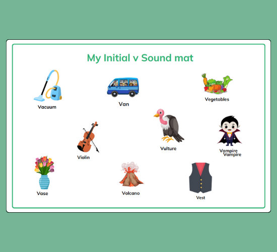 Initial v Sound Mat