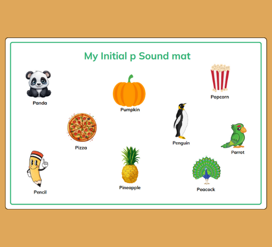 Initial p Sound Mat
