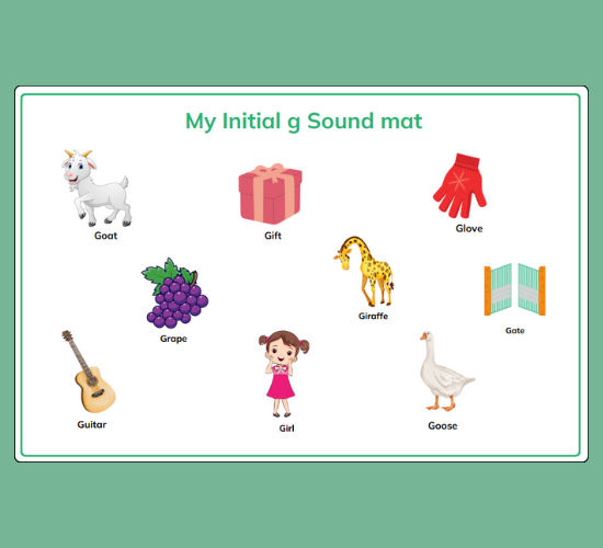 Initial g Sound Mat