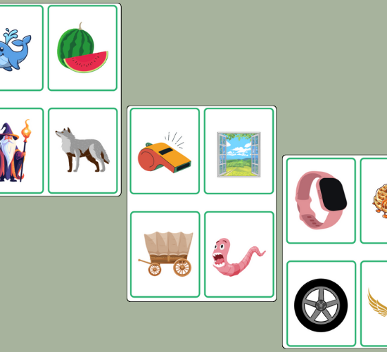 Letter w Initial Sounds Alliteration Picture Cards