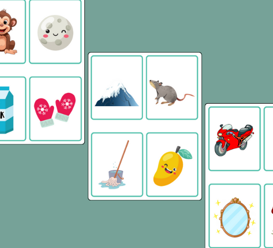 Letter m Initial Sounds Alliteration Picture Cards