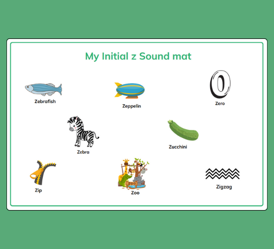 Initial z Sound Mat