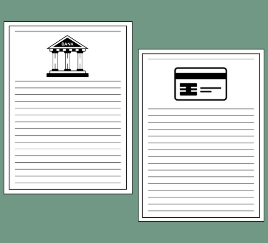Bank Writing Frames