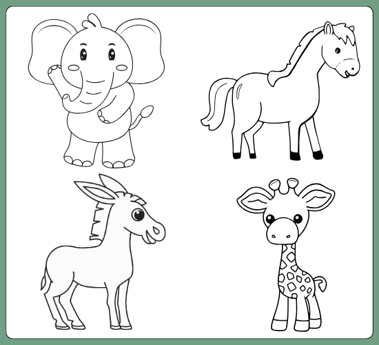 Zoo Coloring Poster