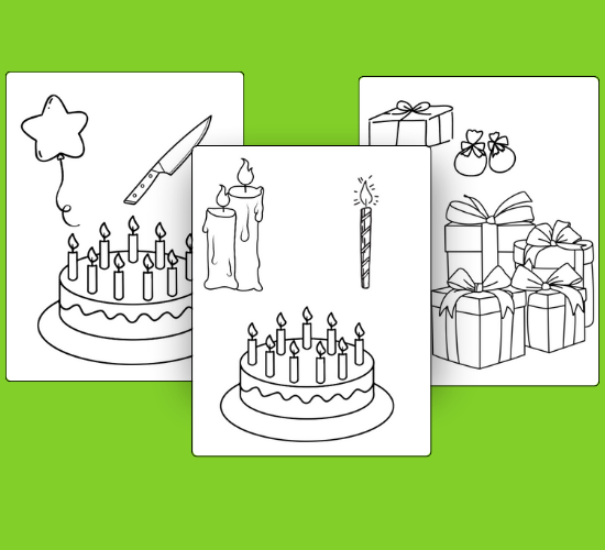 Birthday Coloring Poster