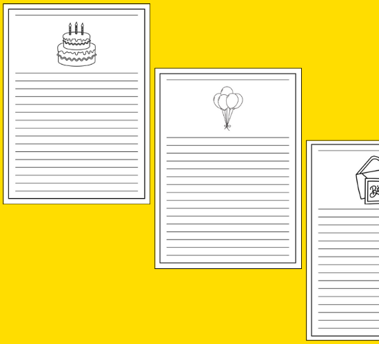 Birthday Writing Frames