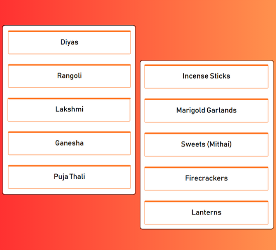 Diwali Role Play labels