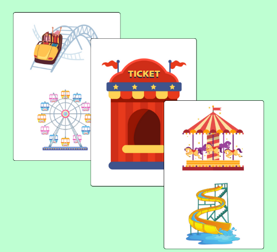 Theme Park Role Play Cut-Outs
