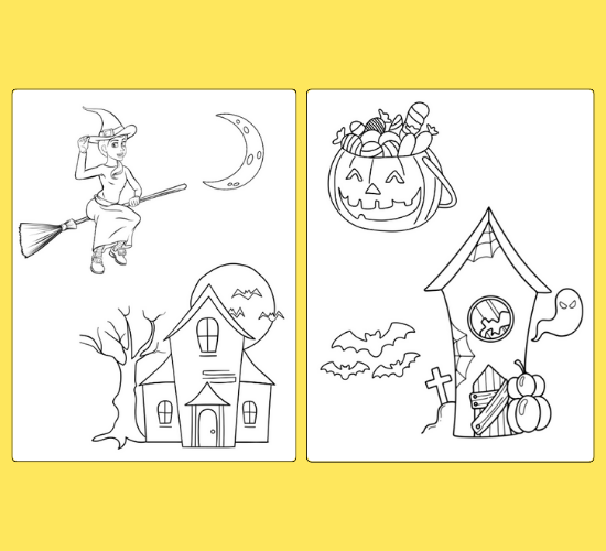 Halloween Role Play Coloring Poster