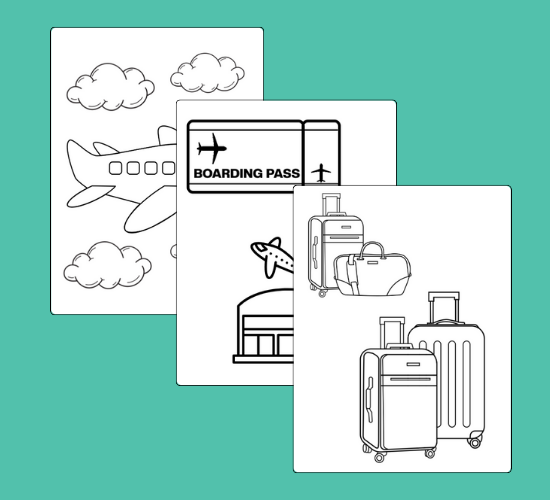 Airport Coloring Poster