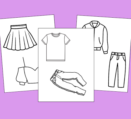 Cloth Shop Coloring Poster