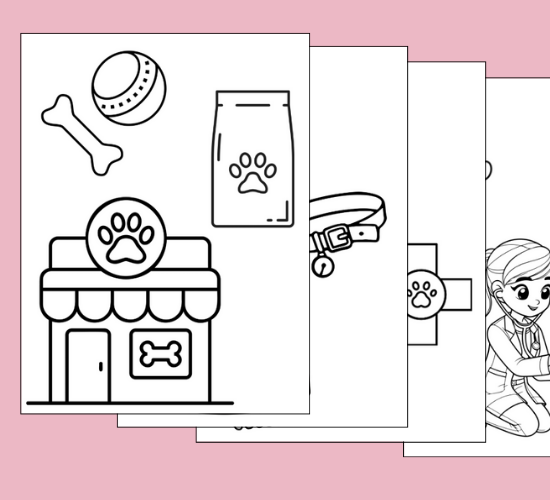 Pet Shop Coloring Poster