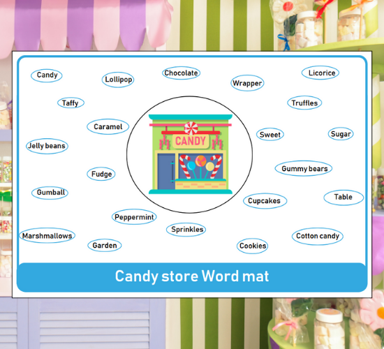 Candy Store Word Mat
