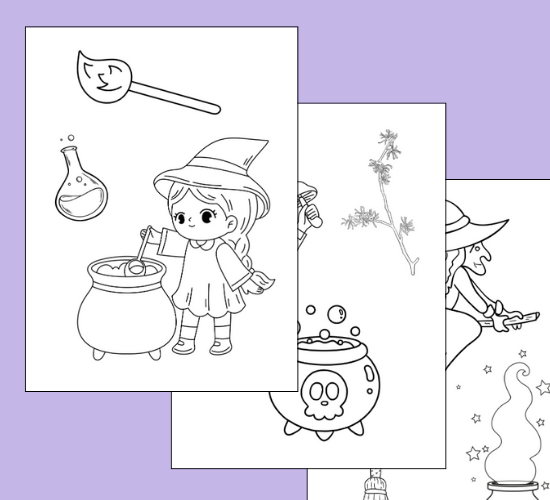 Witch's Kitchen Coloring Poster