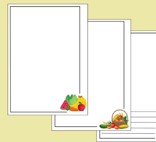 Fruit and Vegetables Page Border