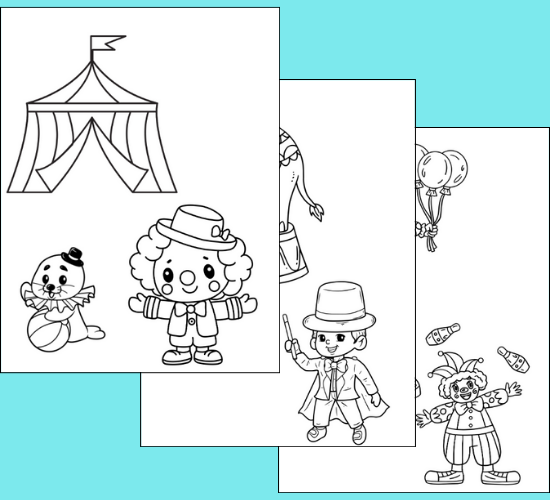 The Circus Coloring Poster