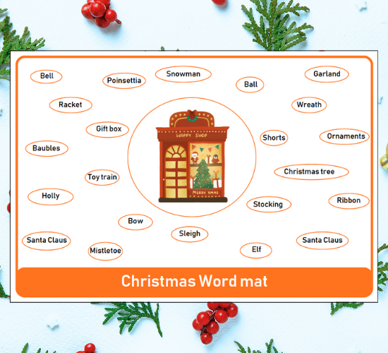 Christmas Word Mat