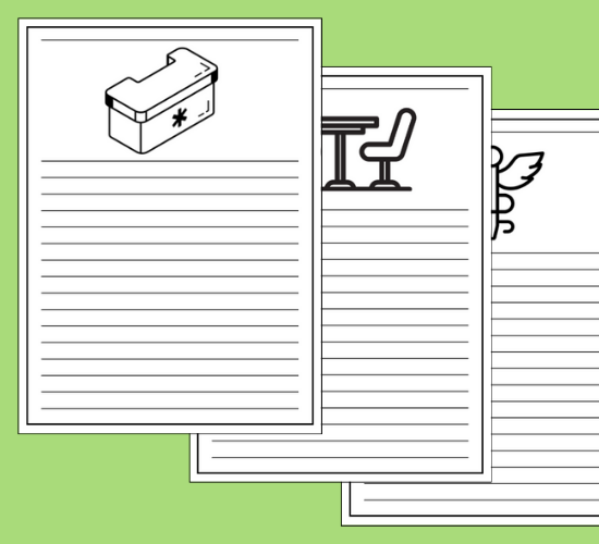 Toy Hospital Writing Frames