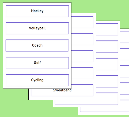 Sport Shop Labels