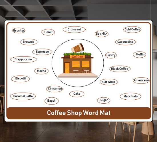 Coffee Shop Word Mat