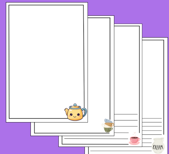 Tea Party Page Border
