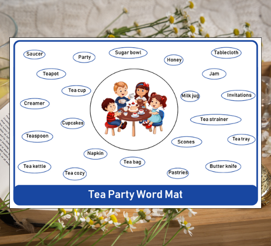 Tea Party Word Mat