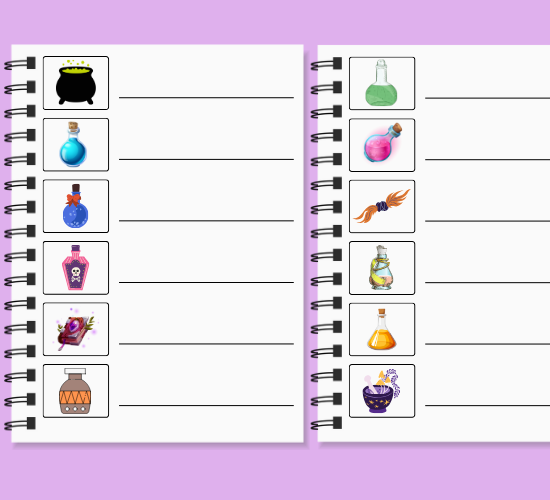 Potion Shop List Writing