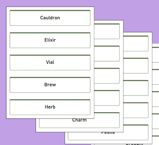 Potion Shop Role Play Labels