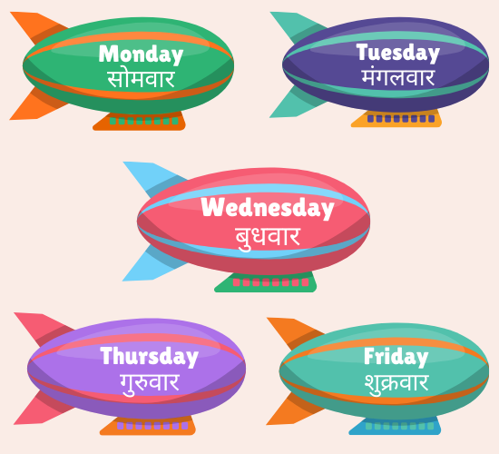 Days of the Week on Zeppelin(Hindi)