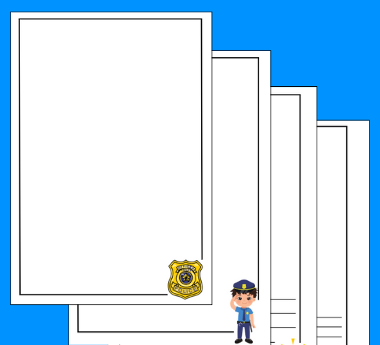 Educational Police Station Page Border