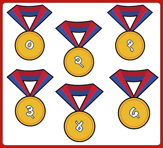 Exciting Numbers 0-50 on Medals(Hindi)