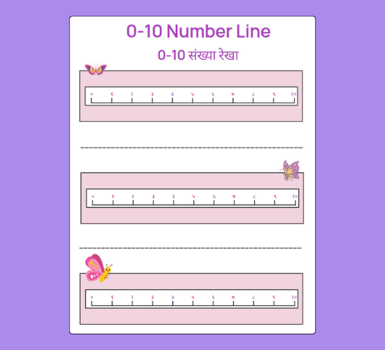 0-10 Number Line (Odds and Evens)(Hindi)