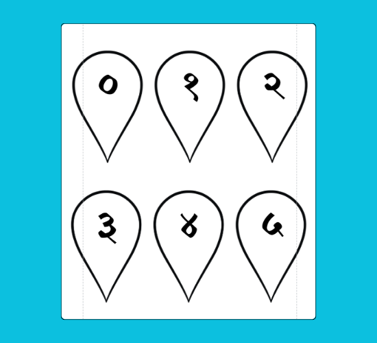 Vibrant Number Fans (0-10)(Hindi)