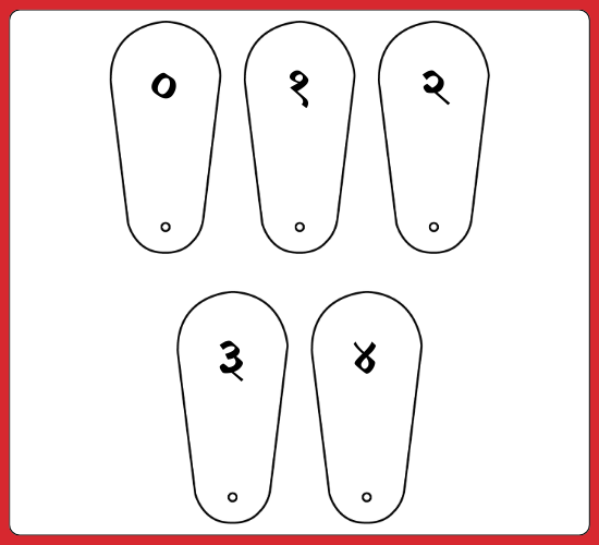 Playful Number Fans (0-9)(Hindi)