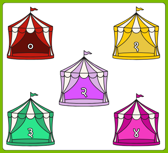 Exciting Numbers 0-100 on Circus Tent(Hindi)