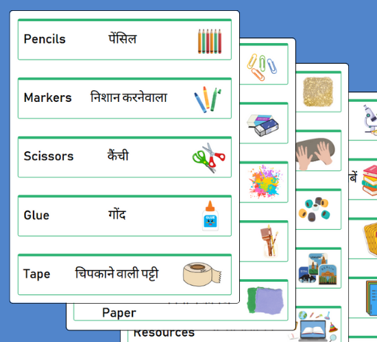 Exciting Resource Labels(Hindi)