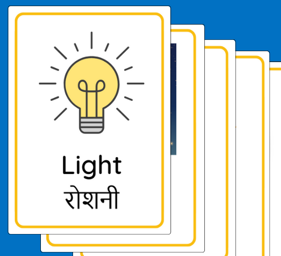 Light and Dark Topic Display Posters(Hindi)