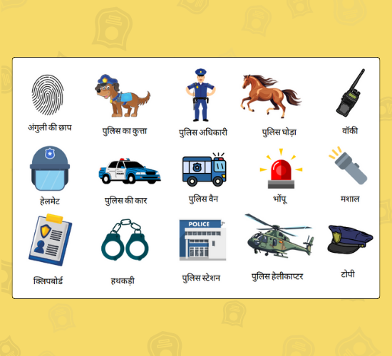 Police Word Mat(Hindi)