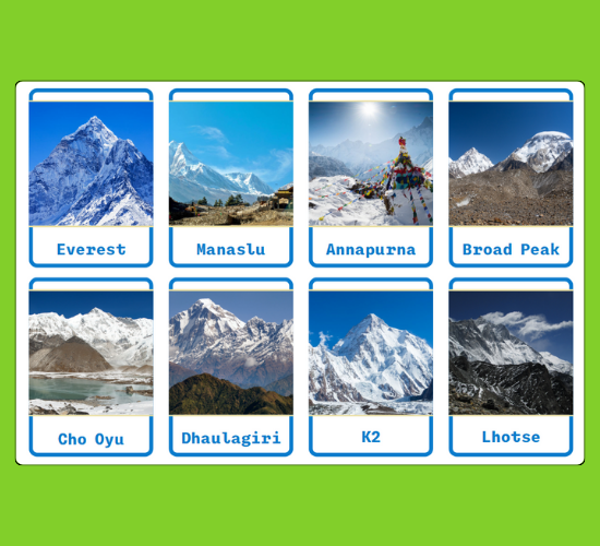 Mountains Mini Flashcards