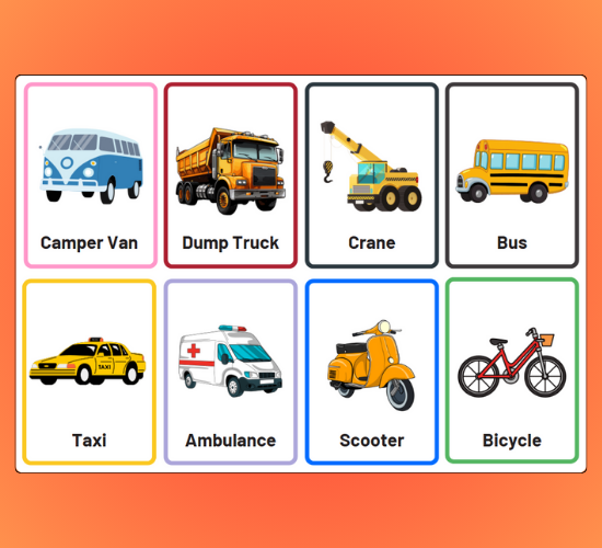 Road Transport Mini Flashcards