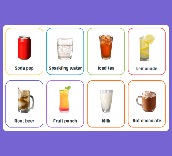 Beverages Mini Flashcards