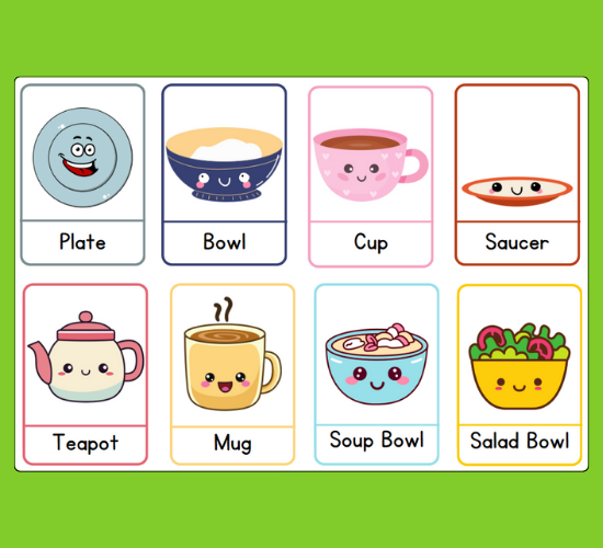 Crockery Mini Flashcards
