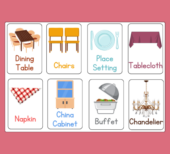 Dining Room Mini Flashcards