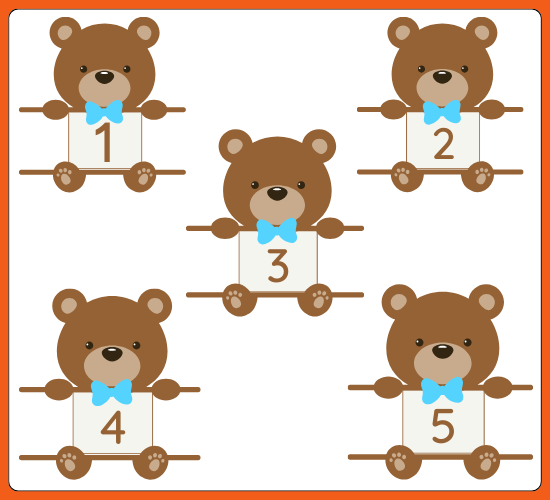 Numbers 0-30 on Teddy Bears