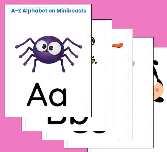 A-Z Alphabet on Minibeasts