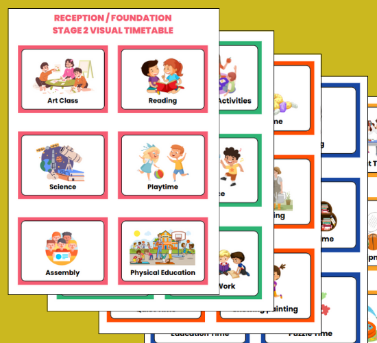 Reception-Foundation Stage 2 Visual Timetable-Standard Version