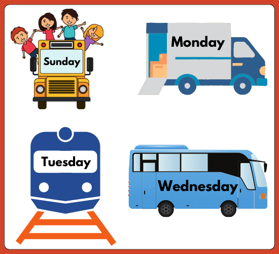 Days of The Weeks on Transport Standard Version