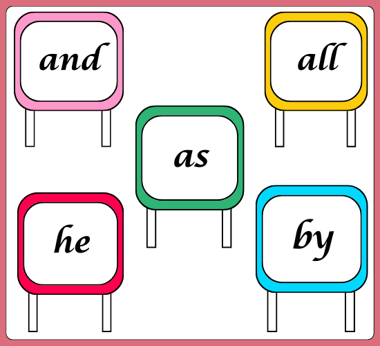 High Frequency Words Cursive Version