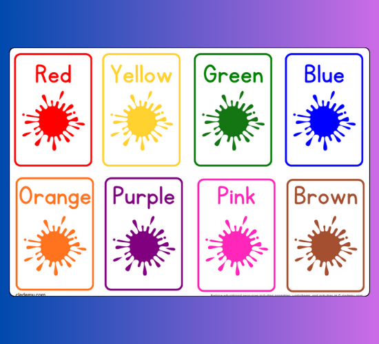 Color Mini Flashcards