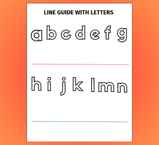 Line Guide with Letters